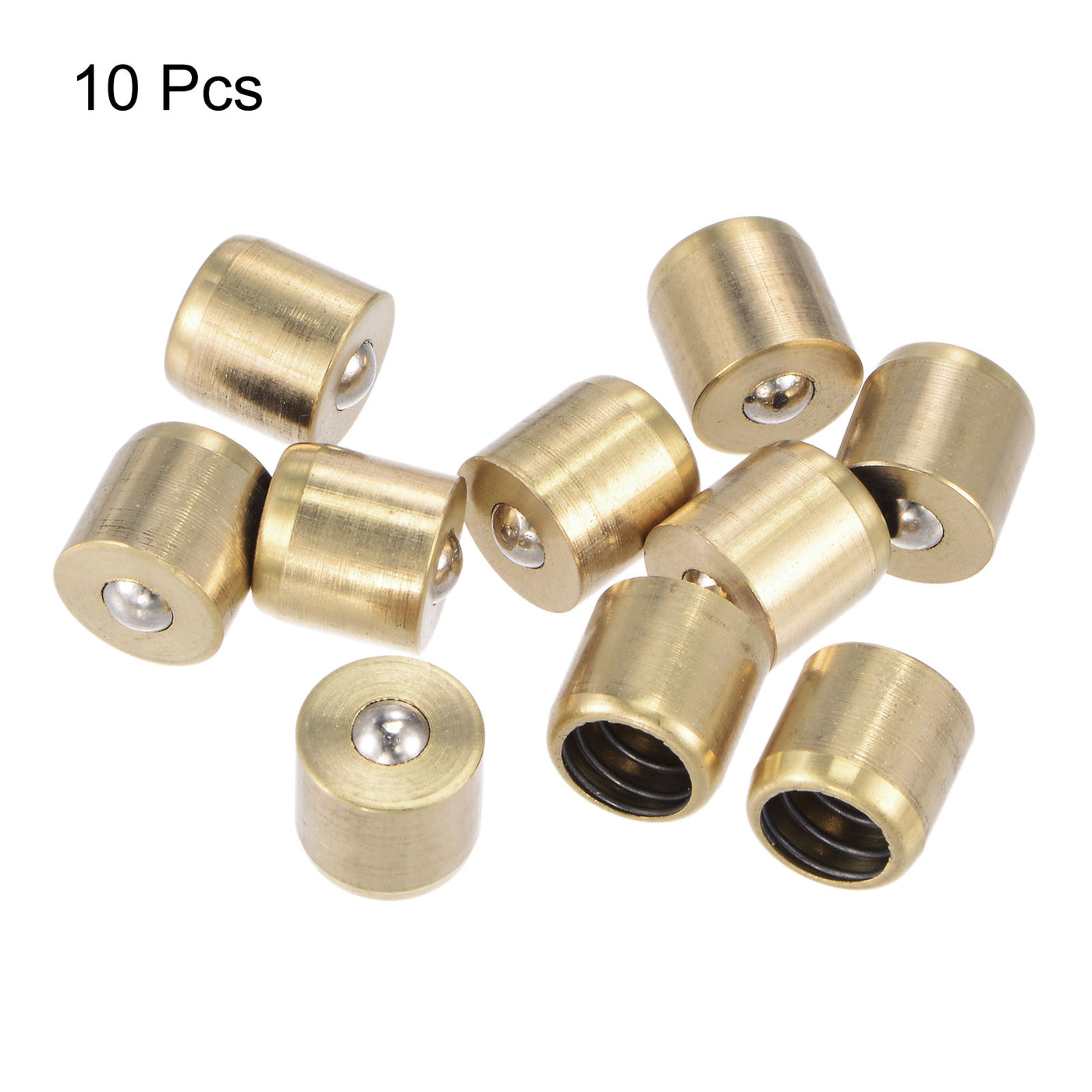 Harfington Brass Push Button Grease Oil Cup 12x12mm Ball Oiler for Lubrication System 10Pcs