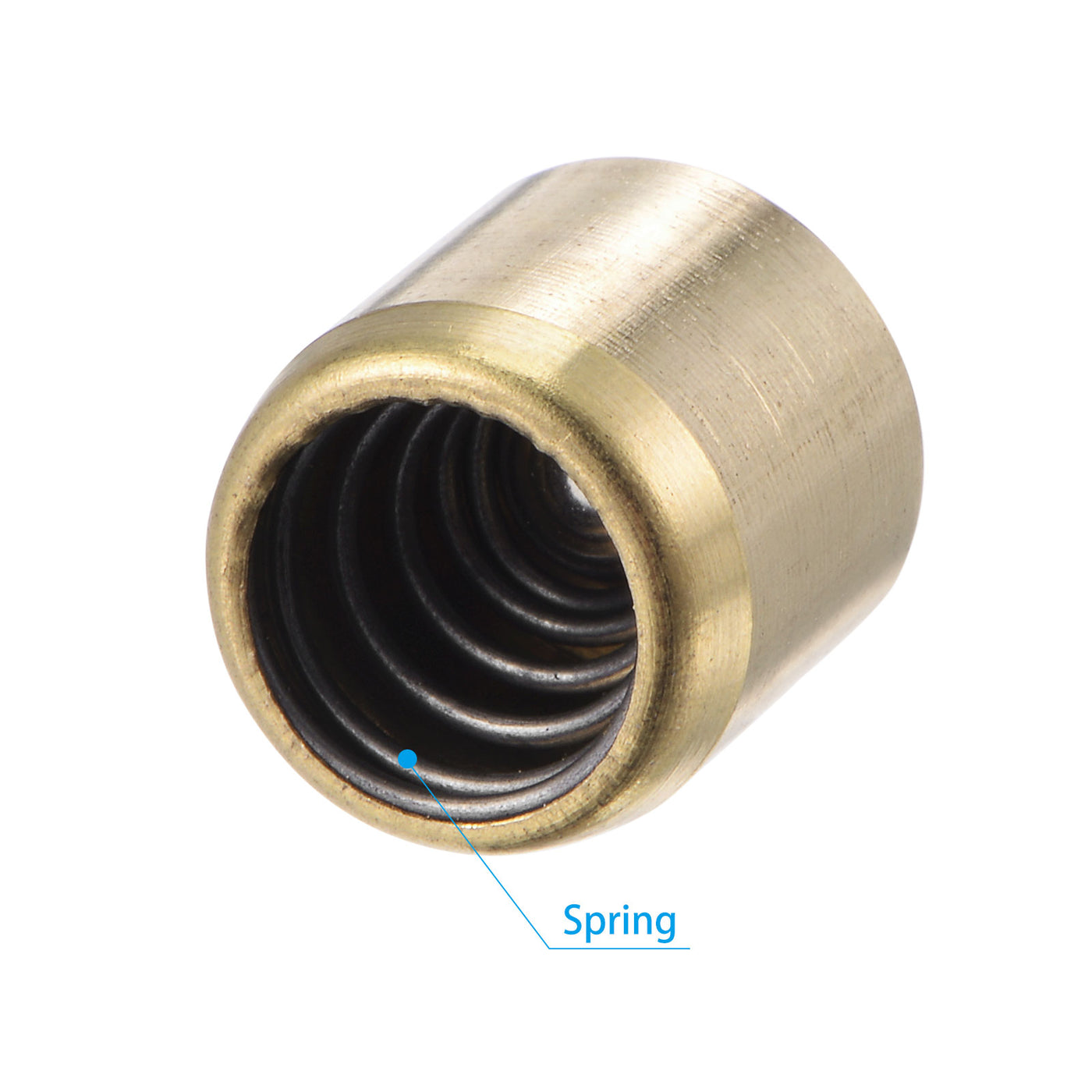 Harfington Brass Push Button Grease Oil Cup 12x12mm Ball Oiler for Lubrication System 10Pcs