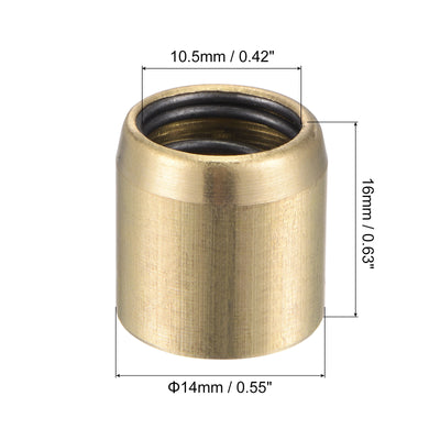 Harfington Brass Push Button Grease Oil Cup 14x14mm Ball Oiler for Lubrication System 20Pcs