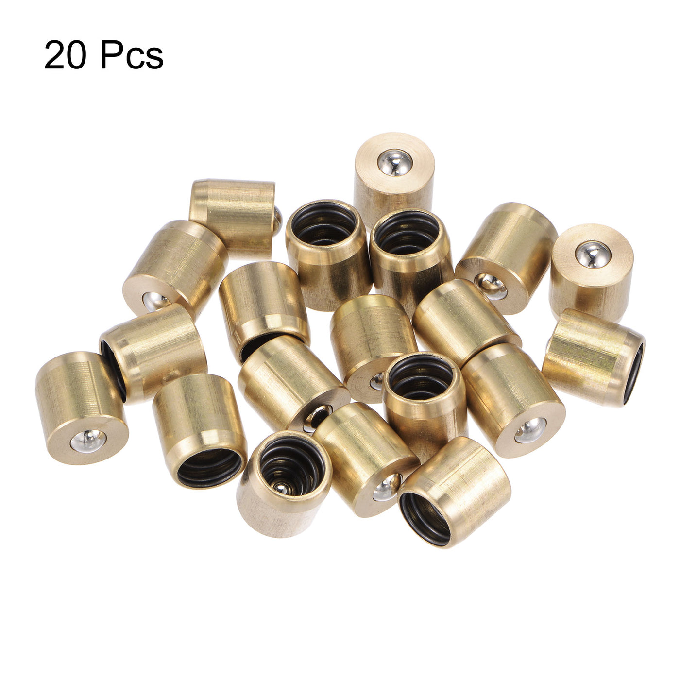 Harfington Brass Push Button Grease Oil Cup 14x14mm Ball Oiler for Lubrication System 20Pcs
