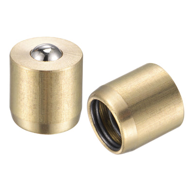 Harfington Brass Push Button Grease Oil Cup 14x14mm Ball Oiler for Lubrication System 10Pcs
