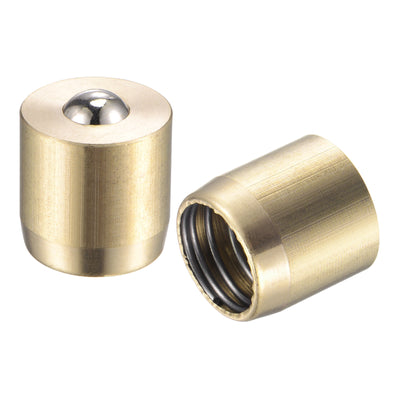 Harfington Brass Push Button Grease Oil Cup 16x16mm Ball Oiler for Lubrication System 5Pcs