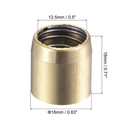 Harfington Brass Push Button Grease Oil Cup 16x16mm Ball Oiler for Lubrication System 10Pcs