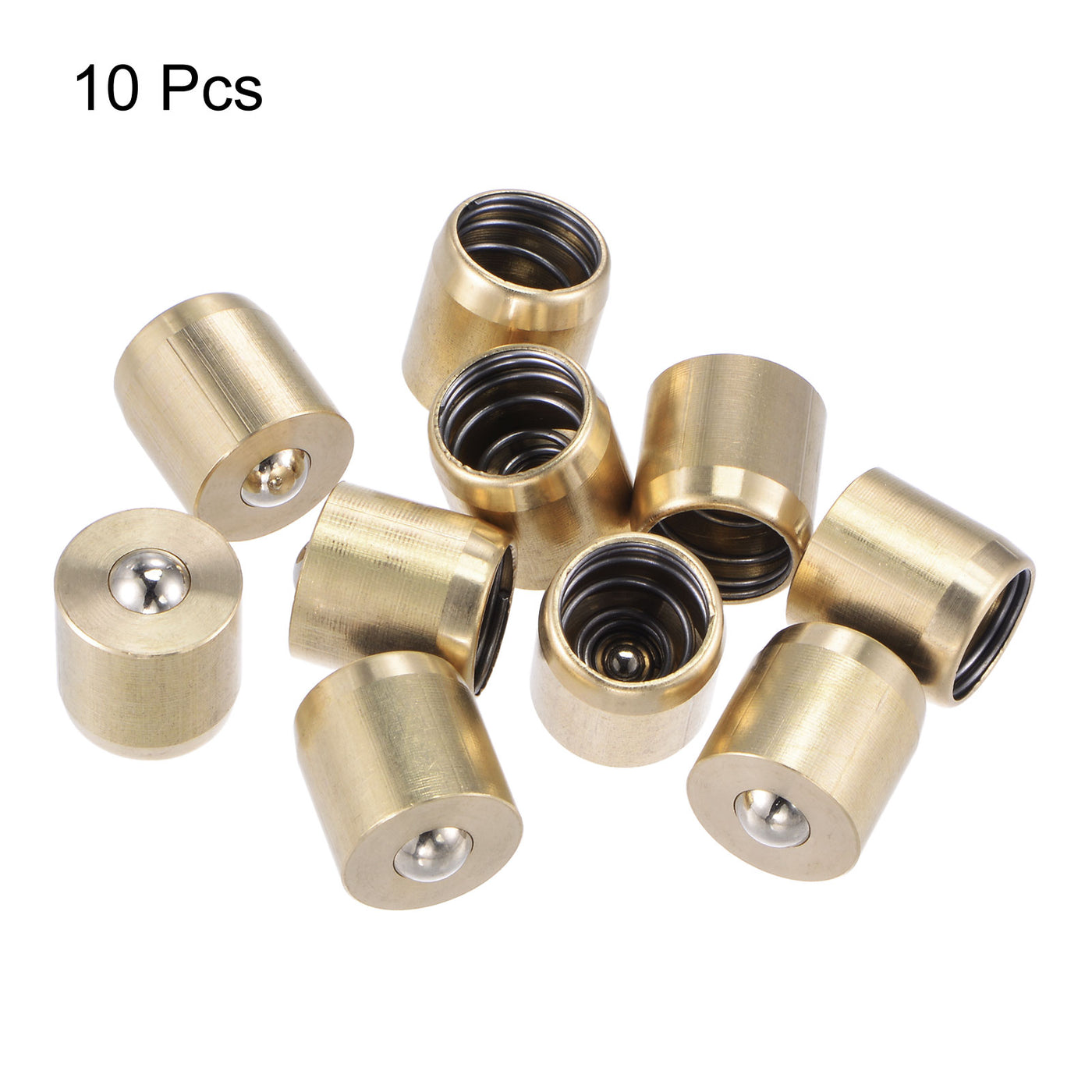 Harfington Brass Push Button Grease Oil Cup 16x16mm Ball Oiler for Lubrication System 10Pcs
