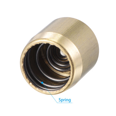 Harfington Brass Push Button Grease Oil Cup 16x16mm Ball Oiler for Lubrication System 10Pcs