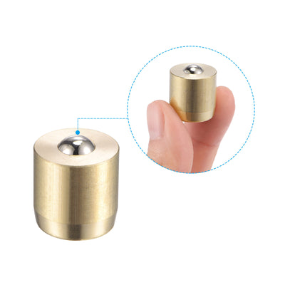 Harfington Brass Push Button Grease Oil Cup 16x16mm Ball Oiler for Lubrication System 10Pcs