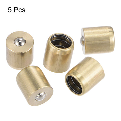 Harfington Brass Push Button Grease Oil Cup 16x18mm Ball Oiler for Lubrication System 5Pcs
