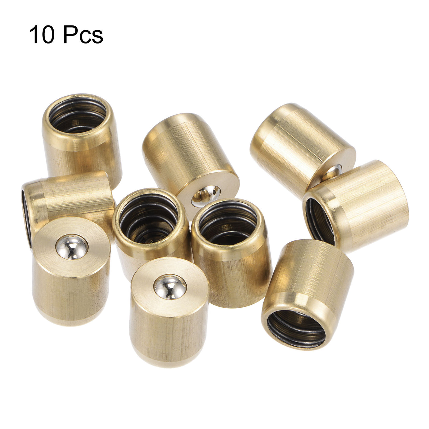 Harfington Brass Push Button Grease Oil Cup 16x18mm Ball Oiler for Lubrication System 10Pcs