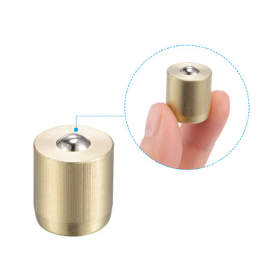 Harfington Brass Push Button Grease Oil Cup 16x18mm Ball Oiler for Lubrication System 10Pcs