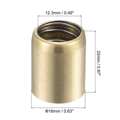 Harfington Brass Push Button Grease Oil Cup 16x20mm Ball Oiler for Lubrication System 10Pcs