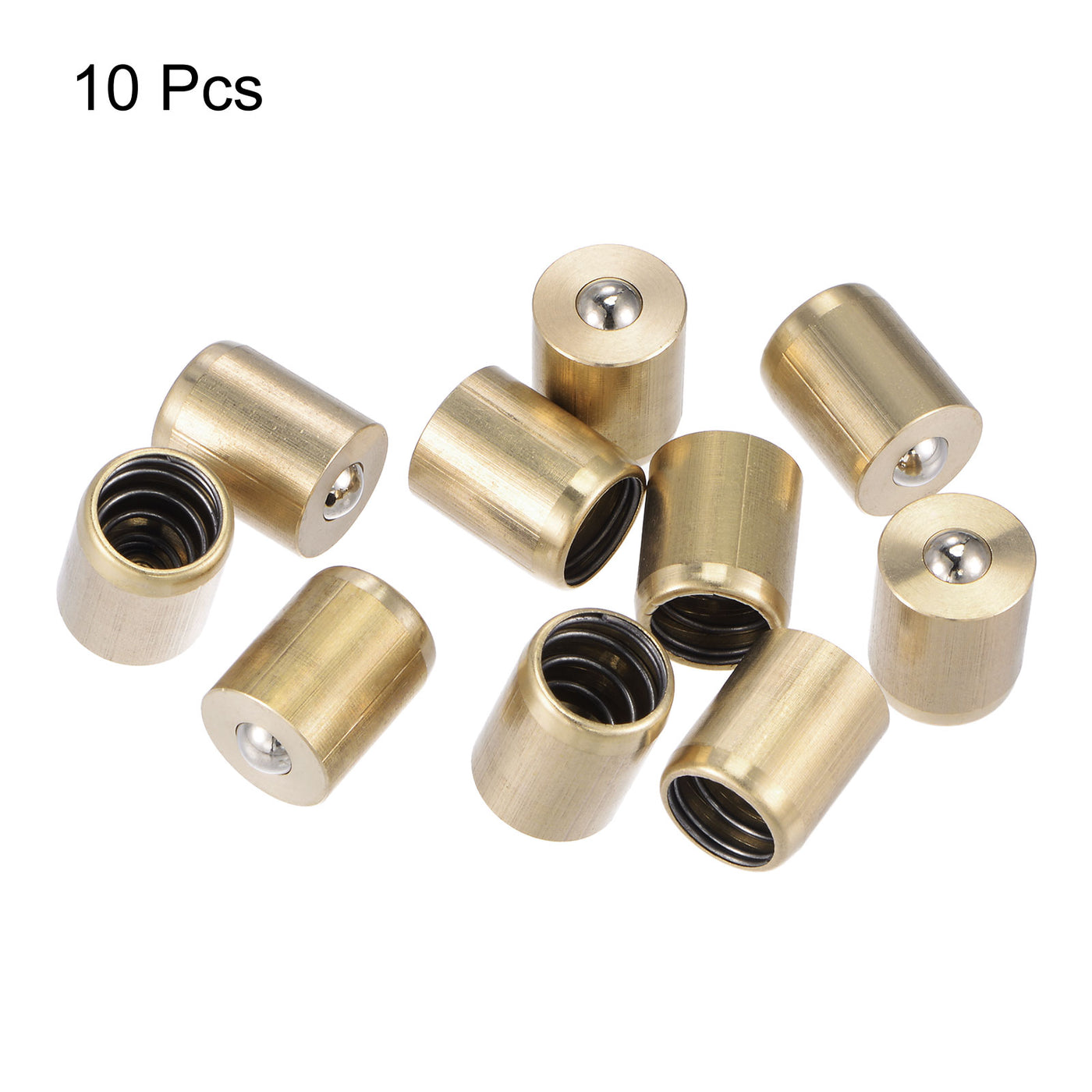 Harfington Brass Push Button Grease Oil Cup 16x20mm Ball Oiler for Lubrication System 10Pcs