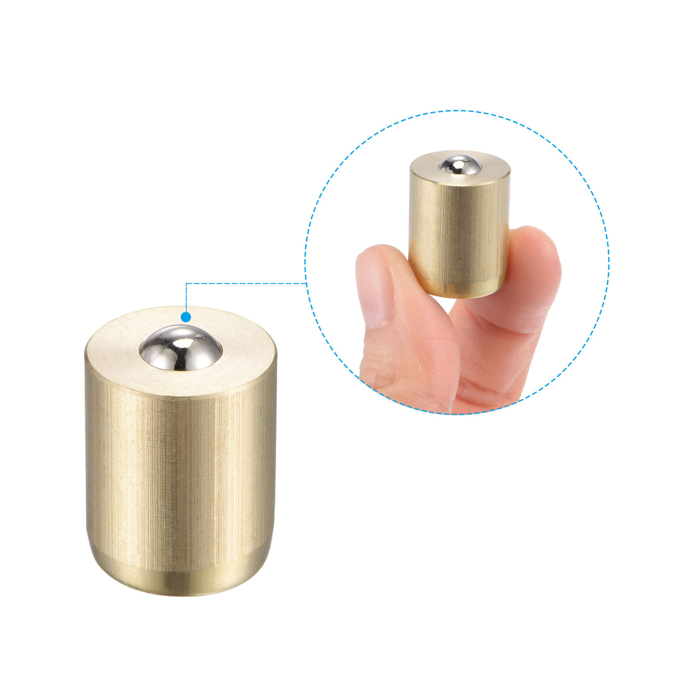 Harfington Brass Push Button Grease Oil Cup 16x20mm Ball Oiler for Lubrication System 10Pcs