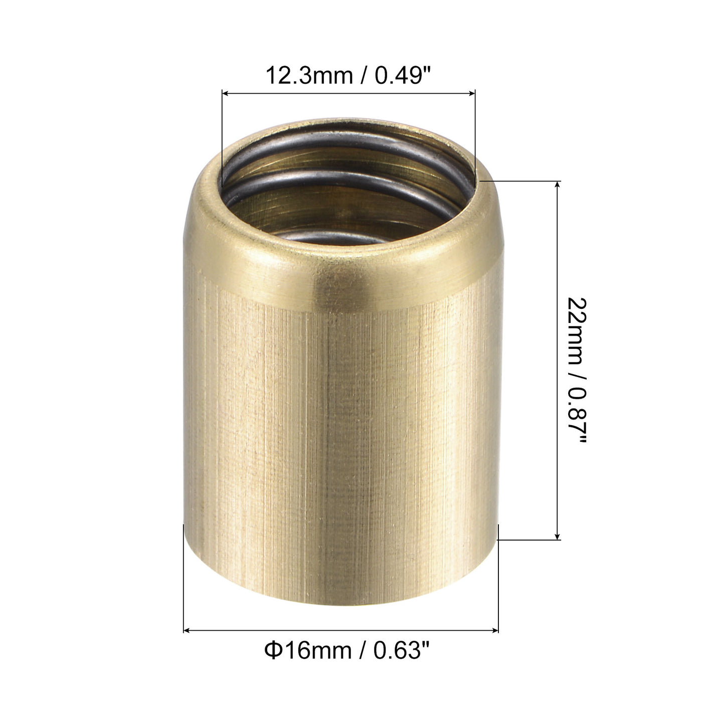 Harfington Brass Push Button Grease Oil Cup 16x20mm Ball Oiler for Lubrication System 5Pcs