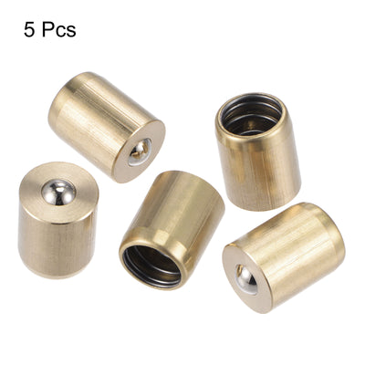 Harfington Brass Push Button Grease Oil Cup 16x20mm Ball Oiler for Lubrication System 5Pcs