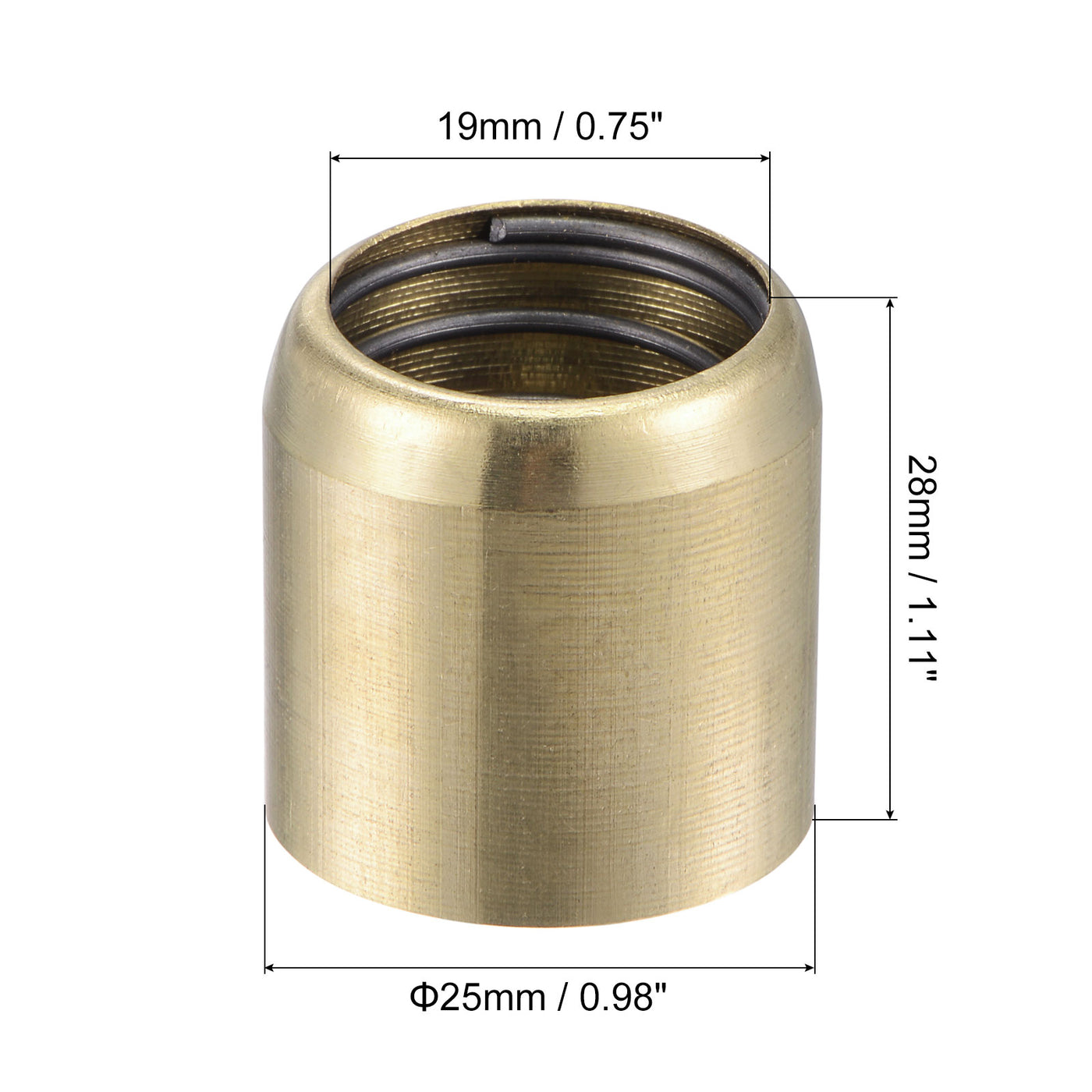 Harfington Brass Push Button Grease Oil Cup 25x25mm Ball Oiler for Lubrication System 2Pcs