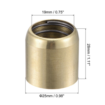 Harfington Brass Push Button Grease Oil Cup 25x25mm Ball Oiler for Lubrication System 2Pcs