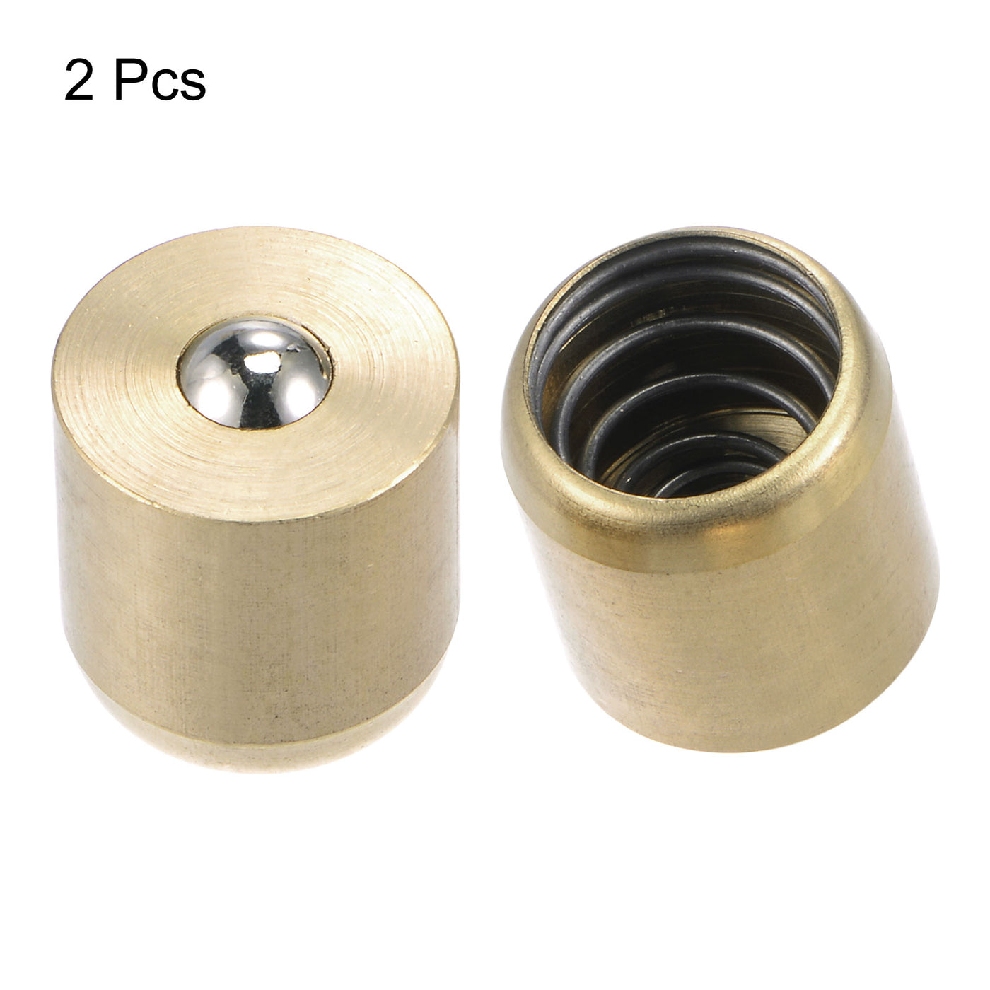 Harfington Brass Push Button Grease Oil Cup 25x25mm Ball Oiler for Lubrication System 2Pcs