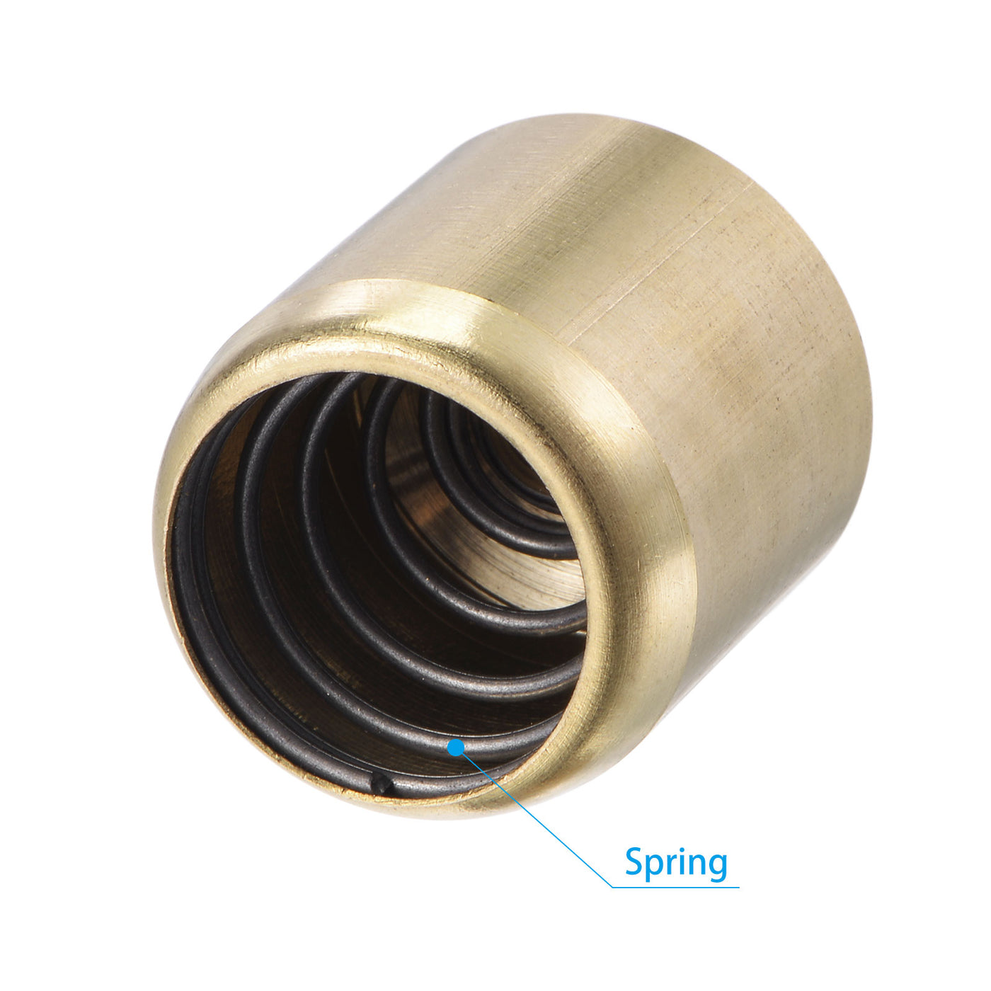 Harfington Brass Push Button Grease Oil Cup 25x25mm Ball Oiler for Lubrication System 2Pcs