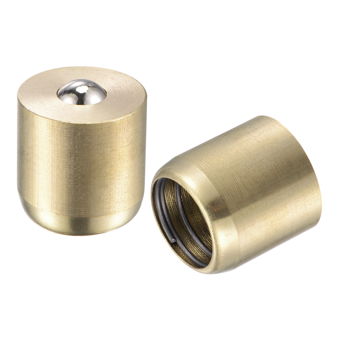 Harfington Brass Push Button Grease Oil Cup 25x25mm Ball Oiler for Lubrication System 4Pcs