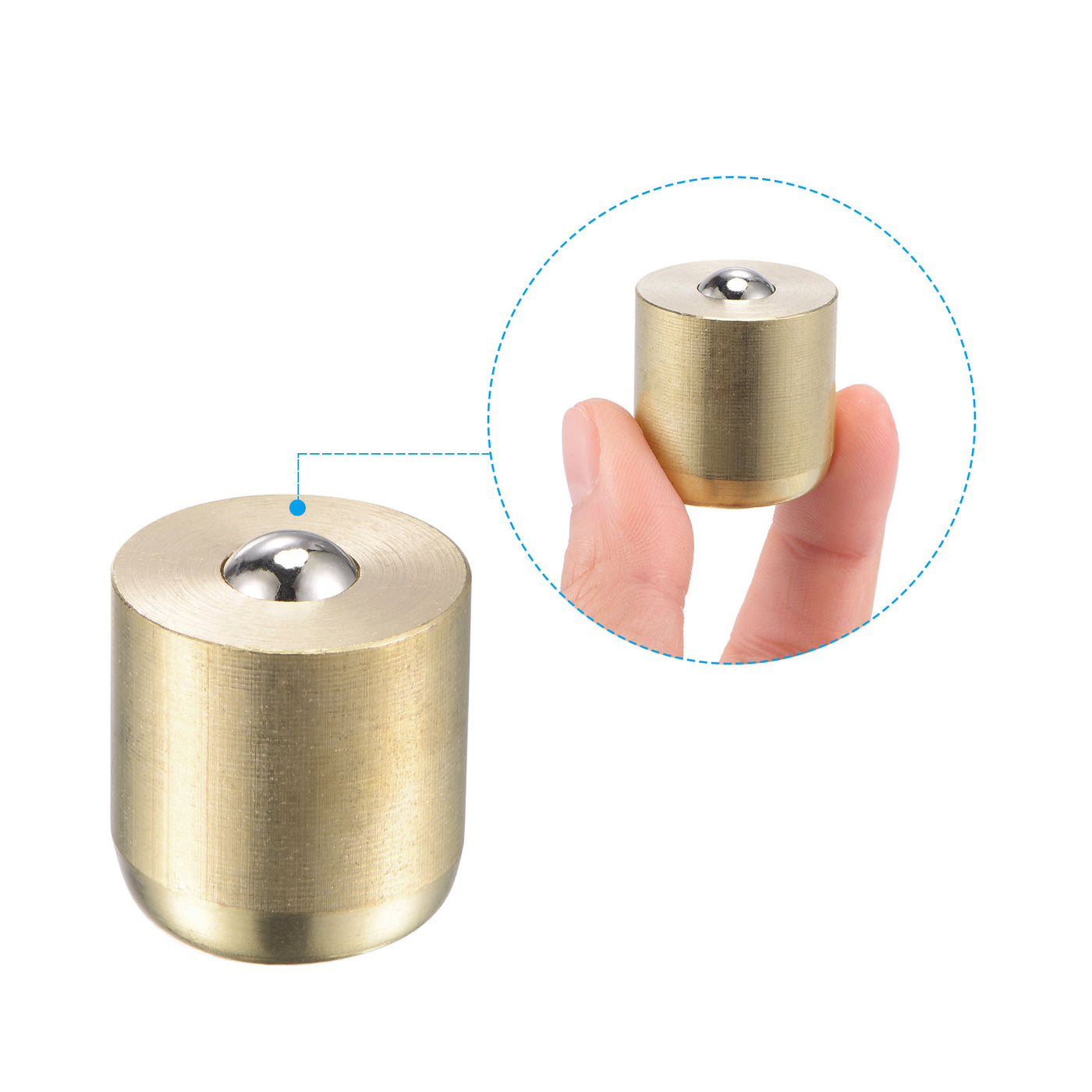 Harfington Brass Push Button Grease Oil Cup 25x25mm Ball Oiler for Lubrication System 8Pcs