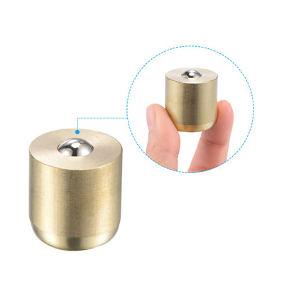 Harfington Brass Push Button Grease Oil Cup 25x25mm Ball Oiler for Lubrication System 8Pcs