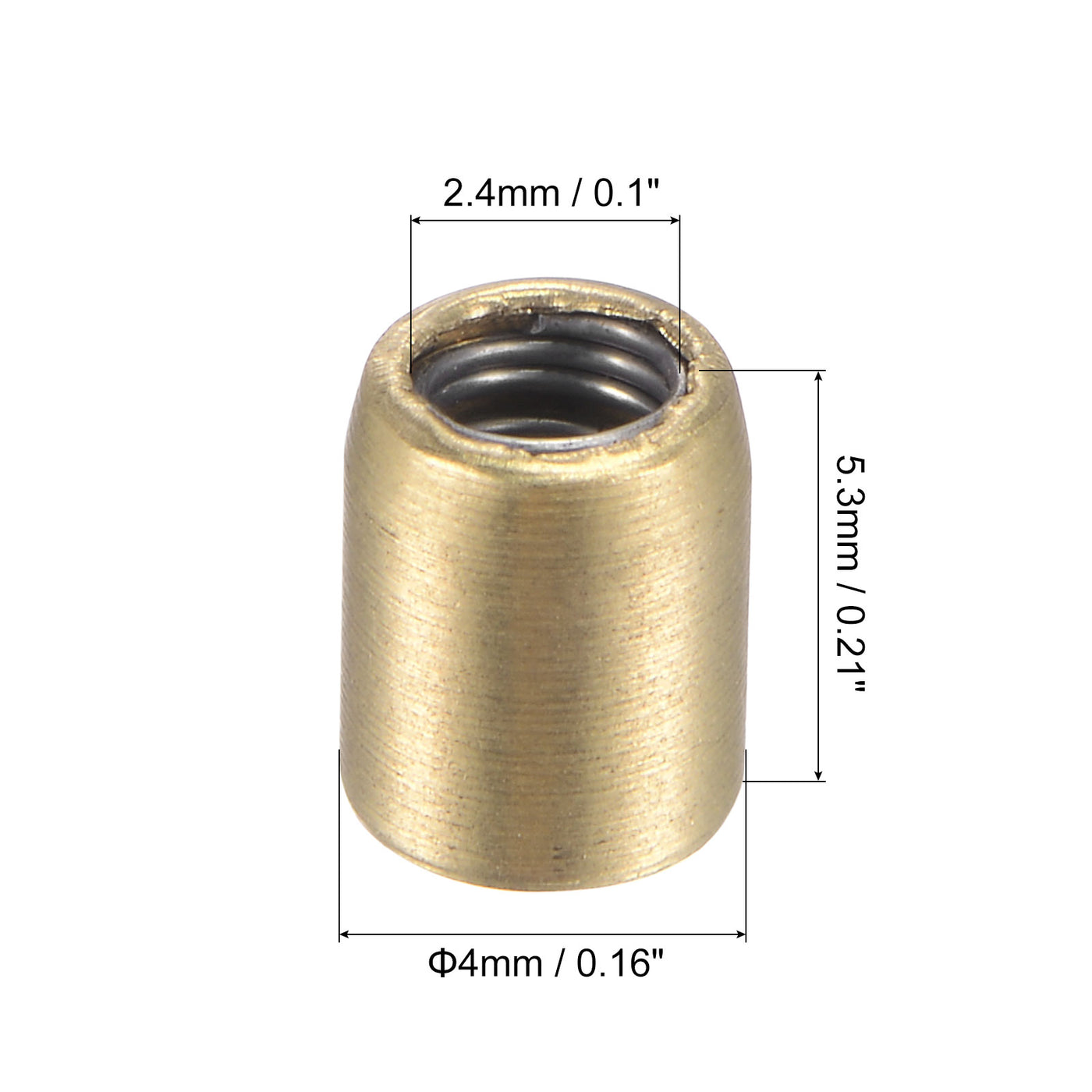 Harfington Brass Push Button Grease Oil Cup 4x5mm Ball Oiler for Lubrication System 20Pcs