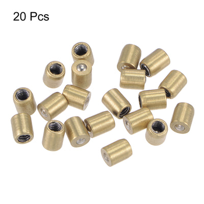 Harfington Brass Push Button Grease Oil Cup 4x5mm Ball Oiler for Lubrication System 20Pcs