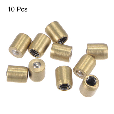 Harfington Brass Push Button Grease Oil Cup 4x5mm Ball Oiler for Lubrication System 10Pcs
