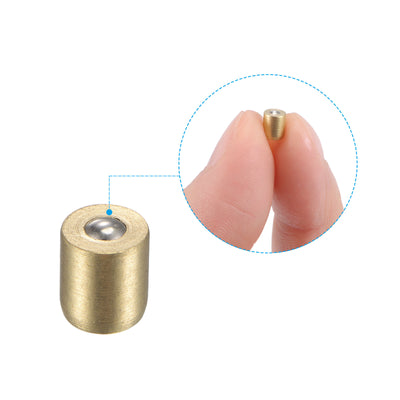Harfington Brass Push Button Grease Oil Cup 4x5mm Ball Oiler for Lubrication System 10Pcs