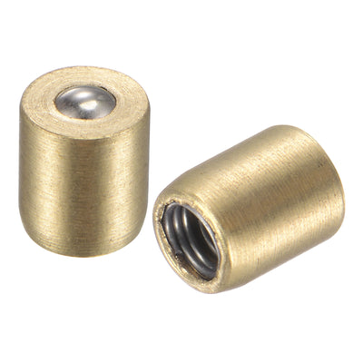 Harfington Brass Push Button Grease Oil Cup 4x5mm Ball Oiler for Lubrication System 10Pcs