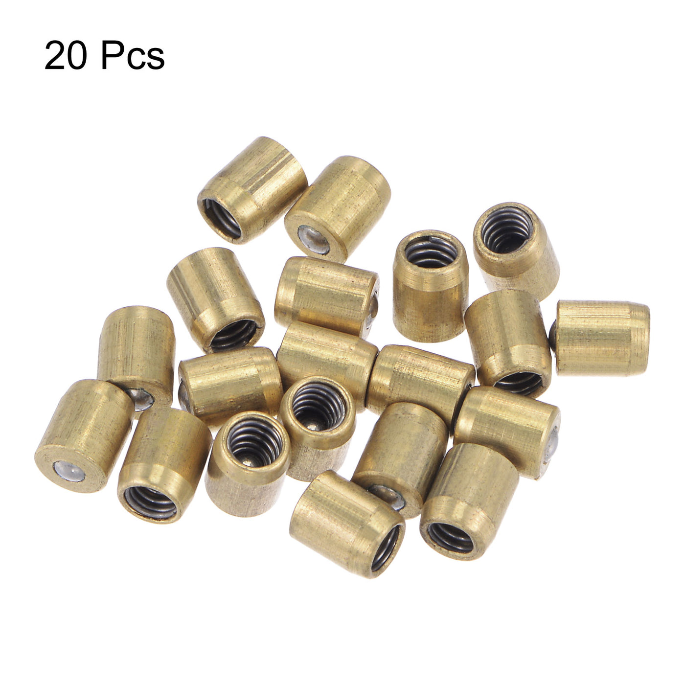 Harfington Brass Push Button Grease Oil Cup 5x6mm Ball Oiler for Lubrication System 20Pcs