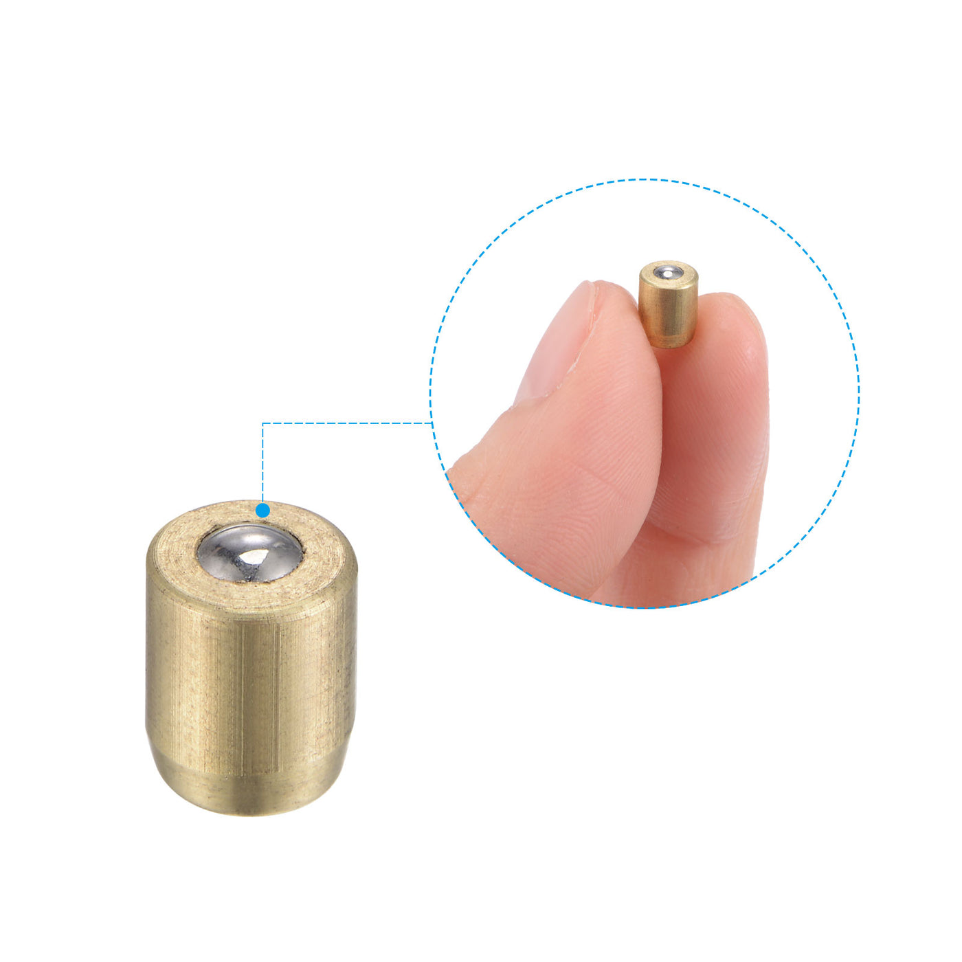 Harfington Brass Push Button Grease Oil Cup 5x6mm Ball Oiler for Lubrication System 20Pcs