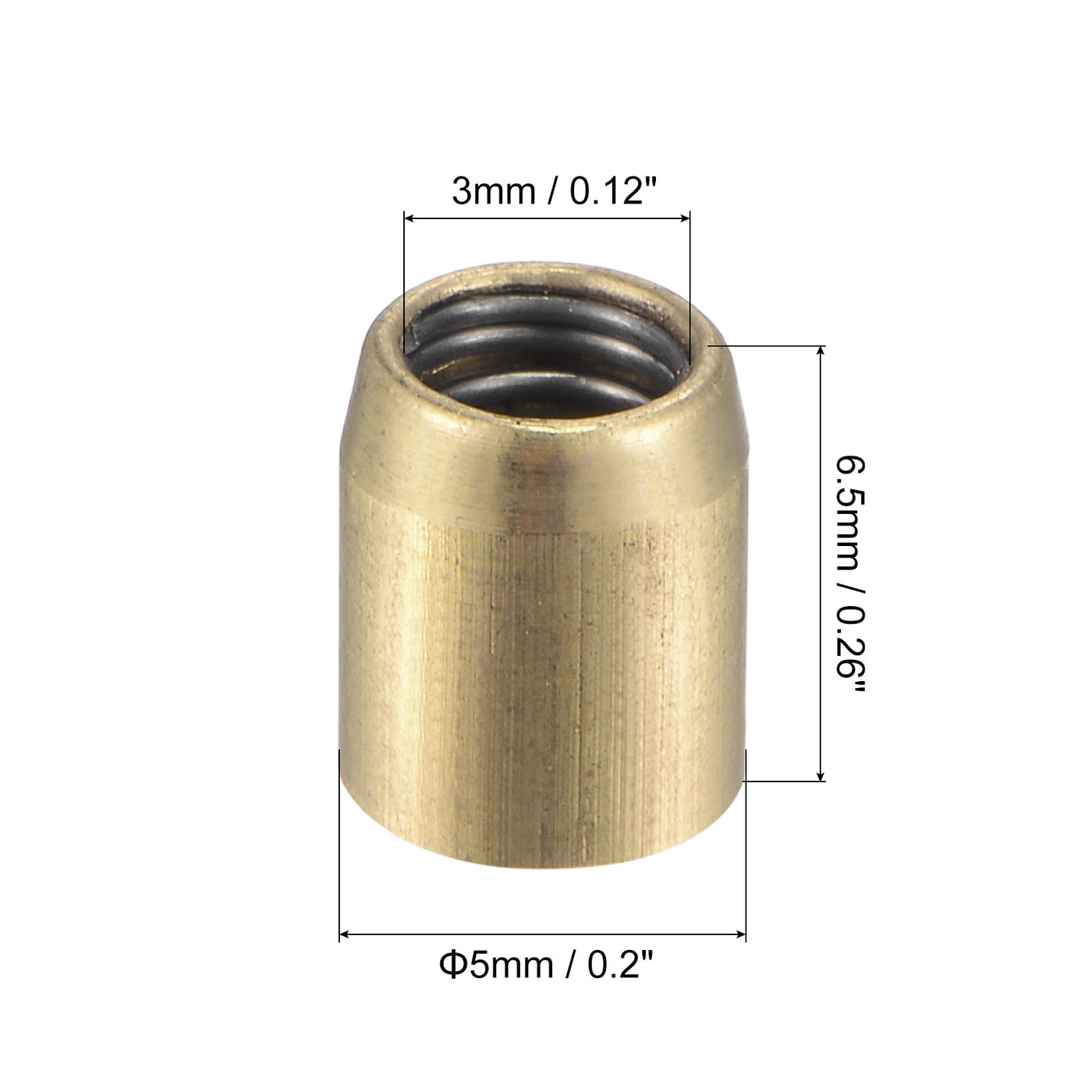 Harfington Brass Push Button Grease Oil Cup 5x6mm Ball Oiler for Lubrication System 10Pcs