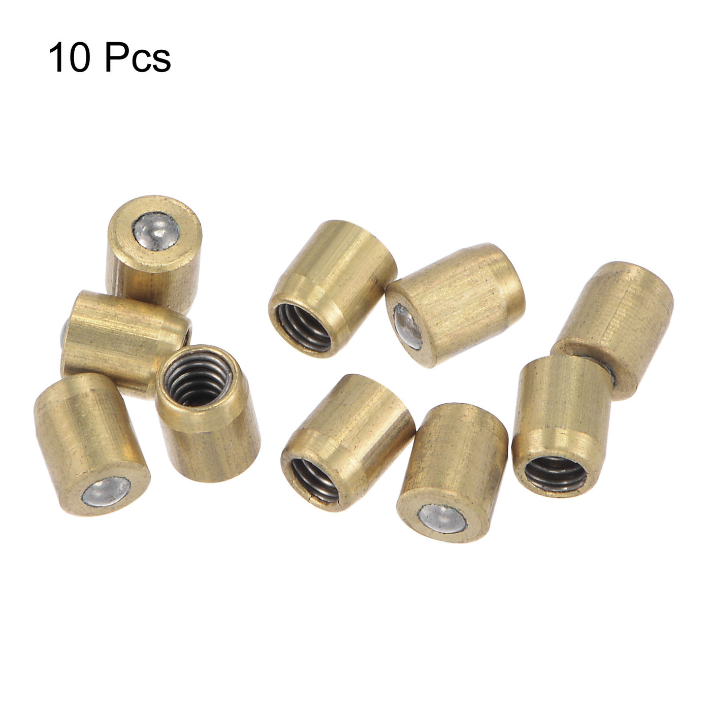 Harfington Brass Push Button Grease Oil Cup 5x6mm Ball Oiler for Lubrication System 10Pcs
