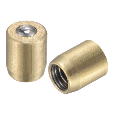 Harfington Brass Push Button Grease Oil Cup 5x6mm Ball Oiler for Lubrication System 10Pcs
