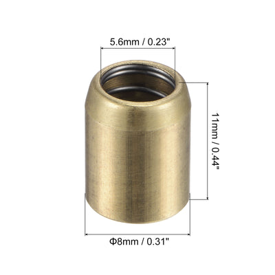 Harfington Brass Push Button Grease Oil Cup 8x10mm Ball Oiler for Lubrication System 20Pcs