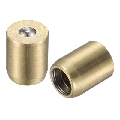 Harfington Brass Push Button Grease Oil Cup 8x10mm Ball Oiler for Lubrication System 20Pcs