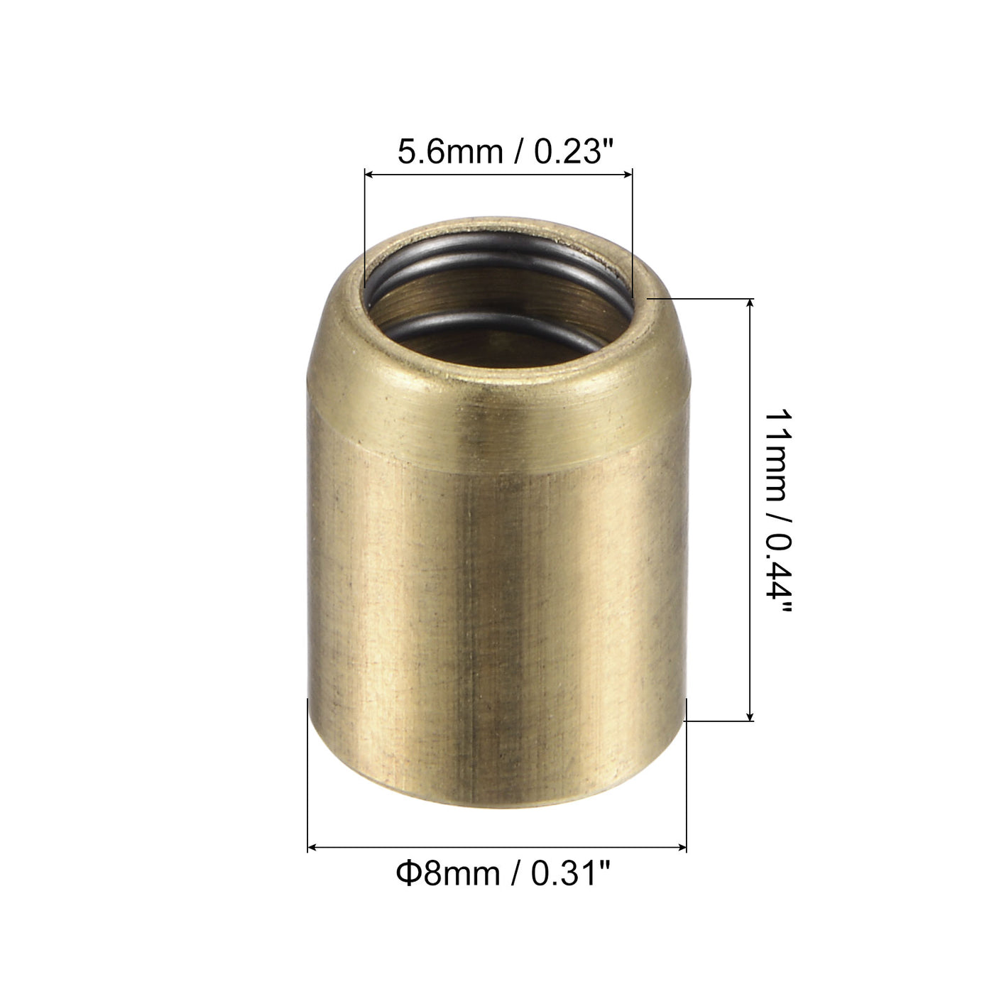 Harfington Brass Push Button Grease Oil Cup 8x10mm Ball Oiler for Lubrication System 10Pcs