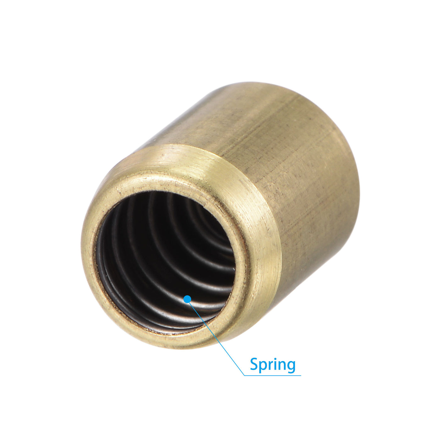 Harfington Brass Push Button Grease Oil Cup 8x10mm Ball Oiler for Lubrication System 10Pcs