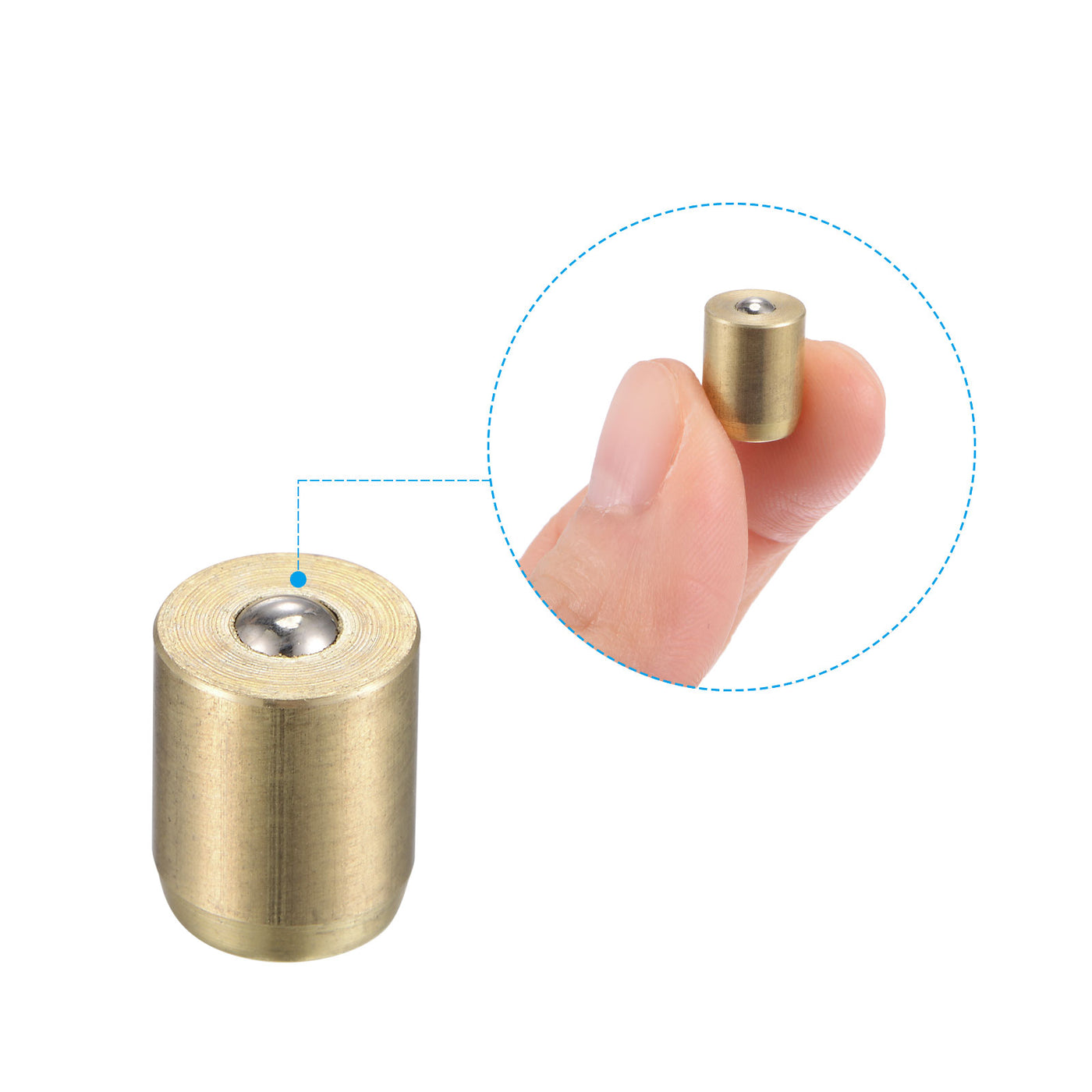 Harfington Brass Push Button Grease Oil Cup 8x10mm Ball Oiler for Lubrication System 10Pcs