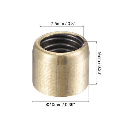 Harfington Brass Push Button Grease Oil Cup 10x8mm Ball Oiler for Lubrication System 20Pcs