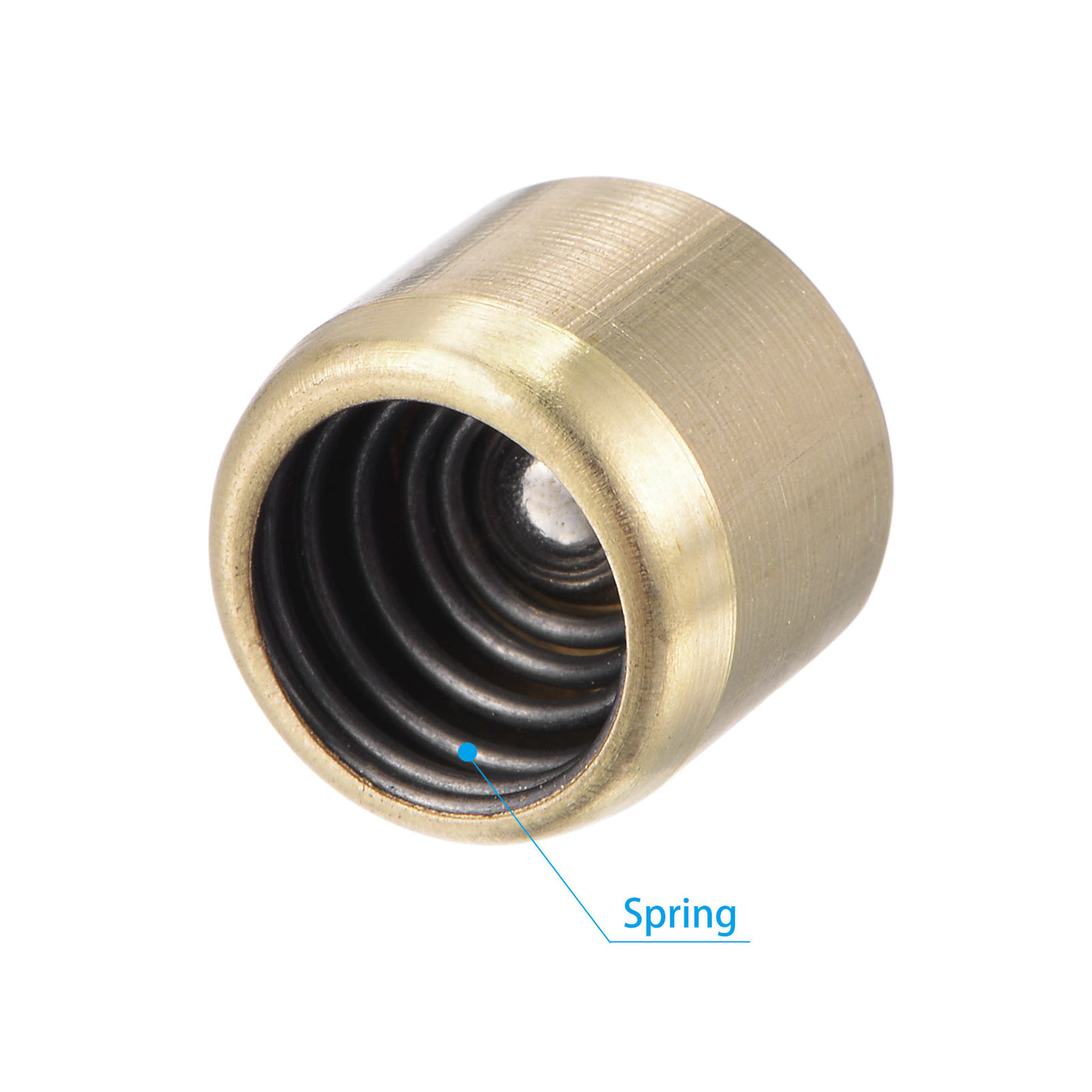 Harfington Brass Push Button Grease Oil Cup 10x8mm Ball Oiler for Lubrication System 10Pcs