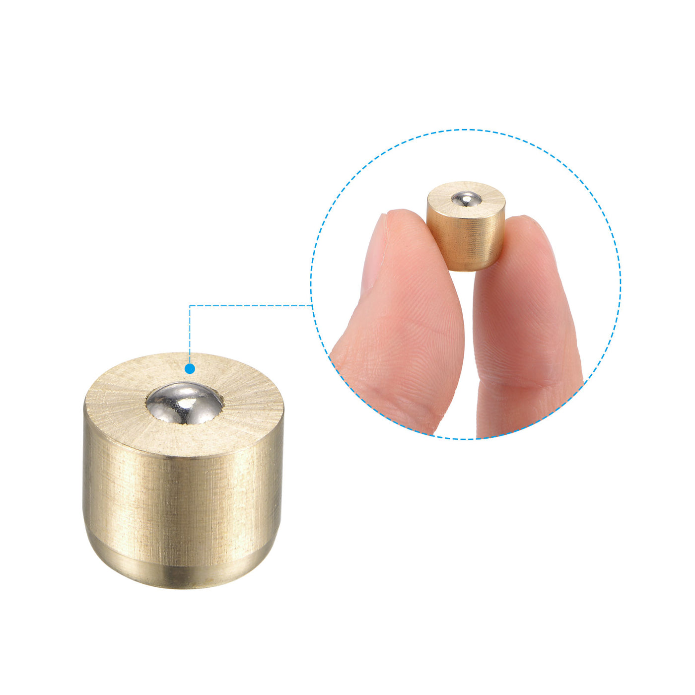 Harfington Brass Push Button Grease Oil Cup 10x8mm Ball Oiler for Lubrication System 10Pcs