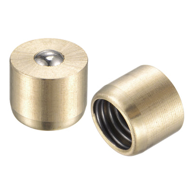 Harfington Brass Push Button Grease Oil Cup 10x8mm Ball Oiler for Lubrication System 10Pcs