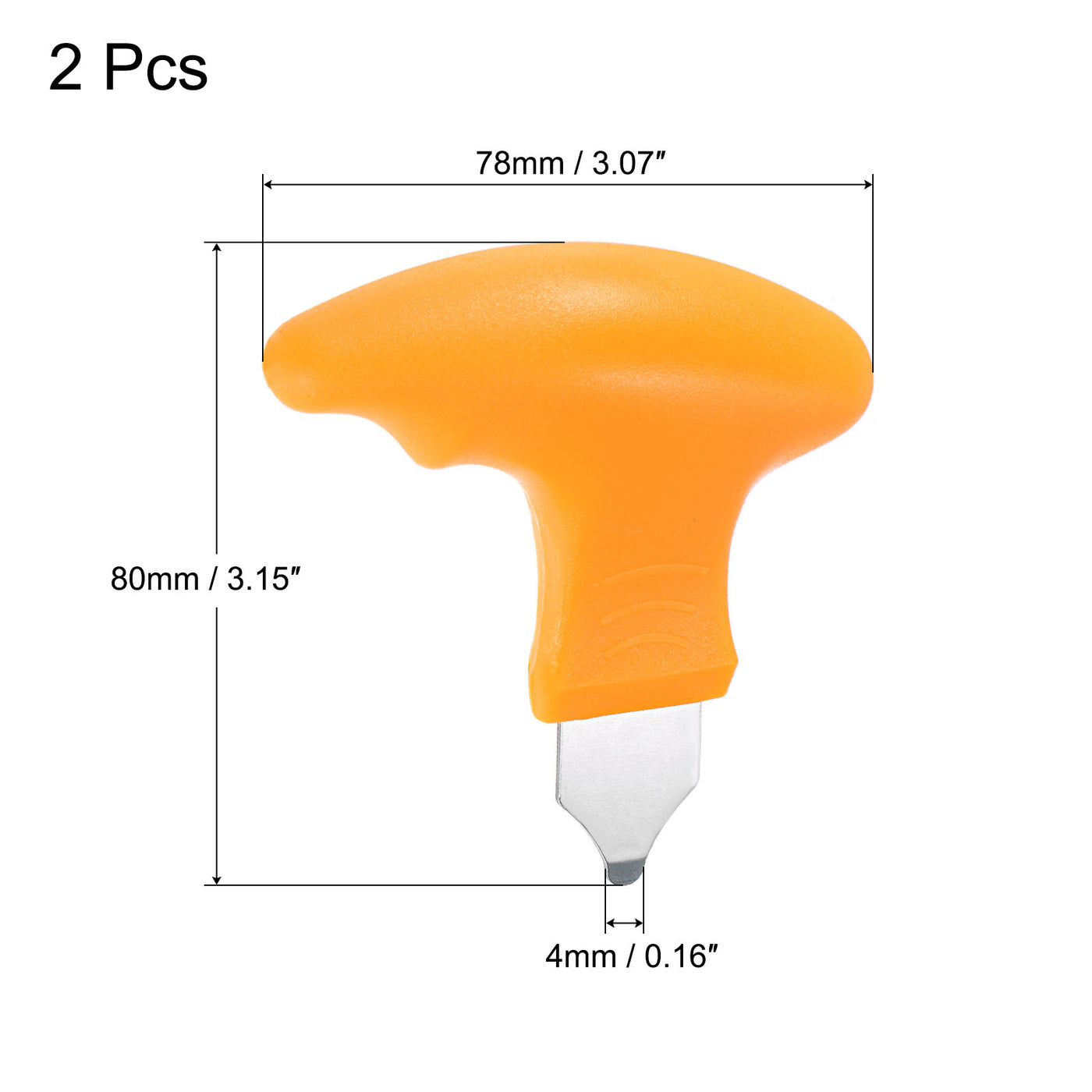 Harfington Watch Back Cover Opener Tool, 5mm Width Case Pry Extended Handle Yellow 2 Pcs