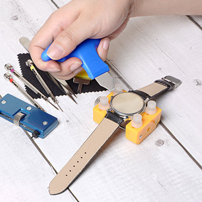 Harfington Watch Back Cover Opener Tool, 5mm Width Case Pry Extended Handle Yellow 2 Pcs