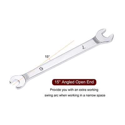 Harfington Thin Open End Wrench Metric Chrome Plated High Carbon Steel