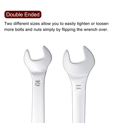 Harfington Thin Open End Wrench Metric Chrome Plated High Carbon Steel