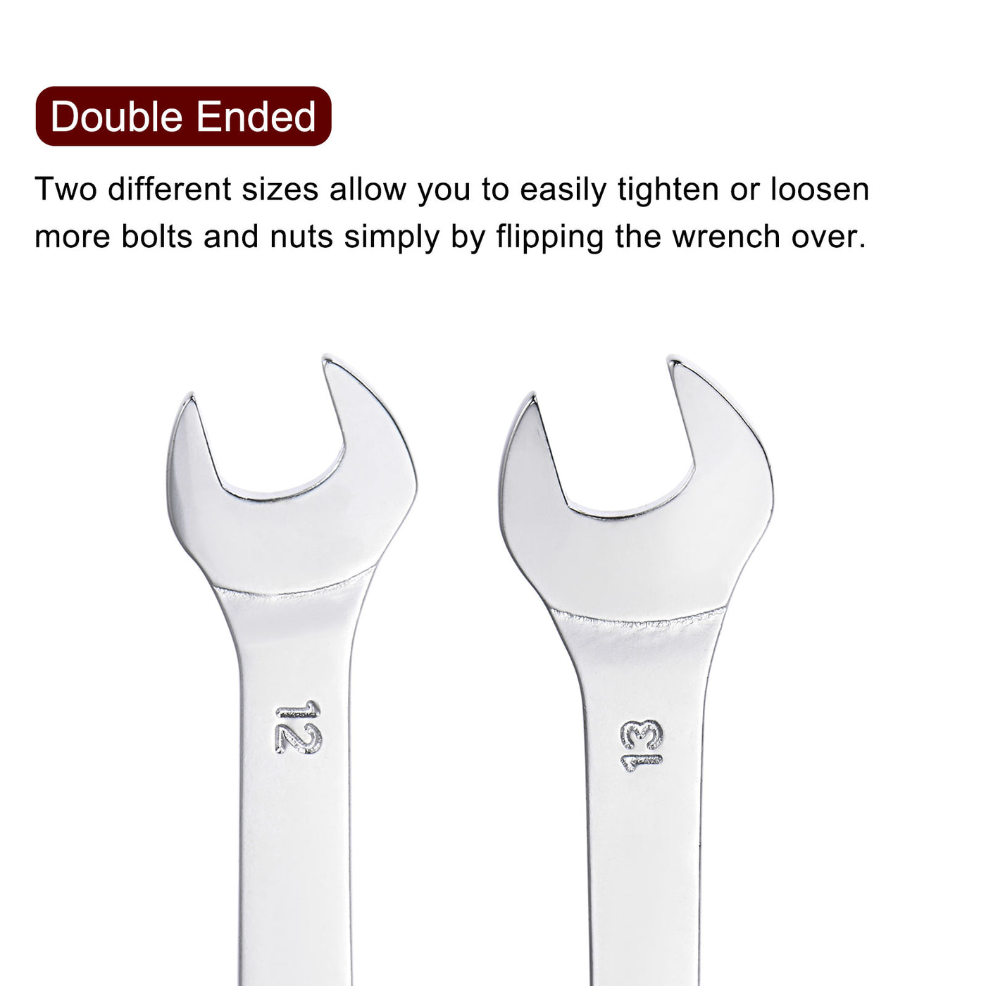 Harfington Thin Open End Wrench Metric Chrome Plated High Carbon Steel