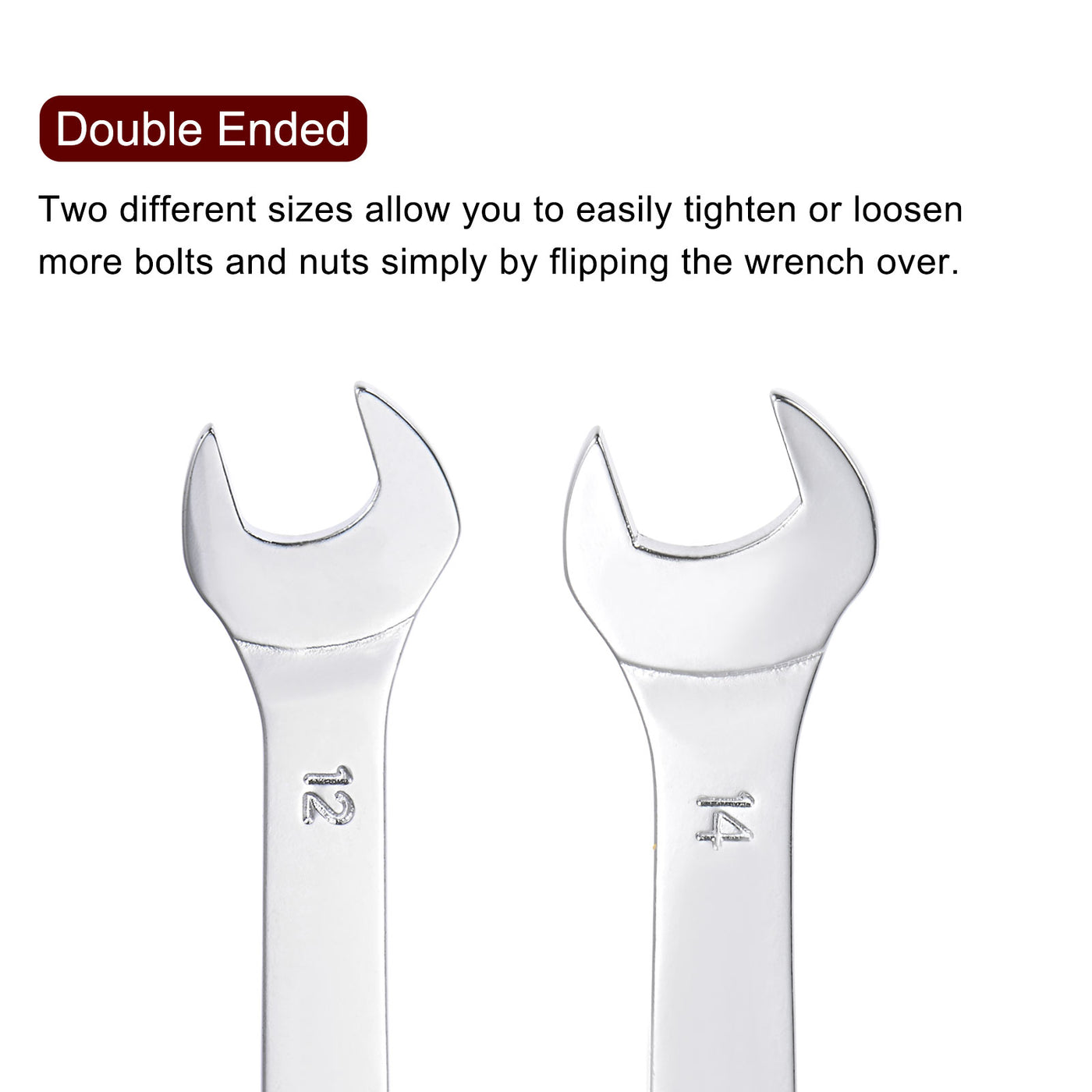 Harfington Thin Open End Wrench Metric Chrome Plated High Carbon Steel